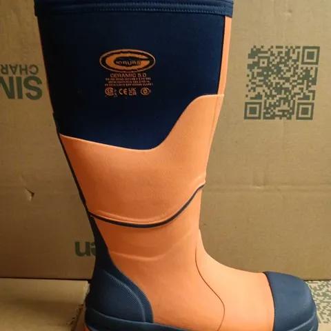 GRUBS CERAMIC 5.0 STEEL TOE WORK BOOTS BLUE AND ORANGE SIZE 8