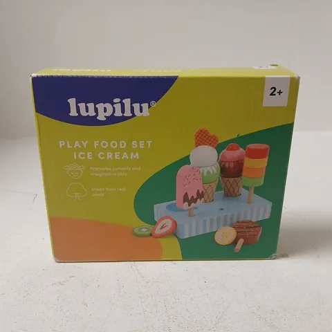 LUPILU PLAY FOOD SET ICE CREAM – WOODEN TOY, BOXED