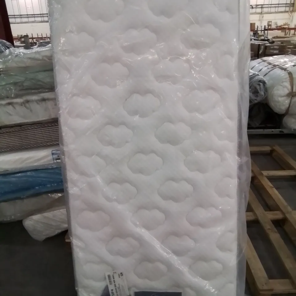 QUALITY BAGGED 90MM KIDS COMFORT + OPEN COIL SINGLE MATTRESS 