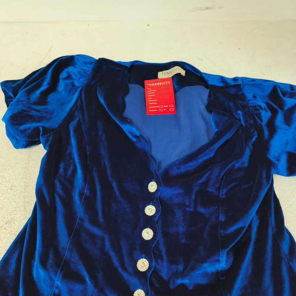 THREESIXTY FASHION VELVET TOP – WOMEN’S ROYAL BLUE - 12