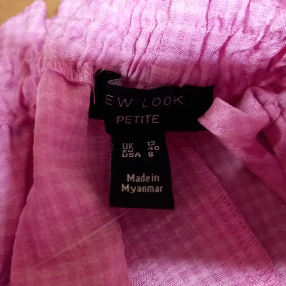 NEWLOOK PINK STRAPPY FRILL TIER SUMMER DRESS - SIZE 12
