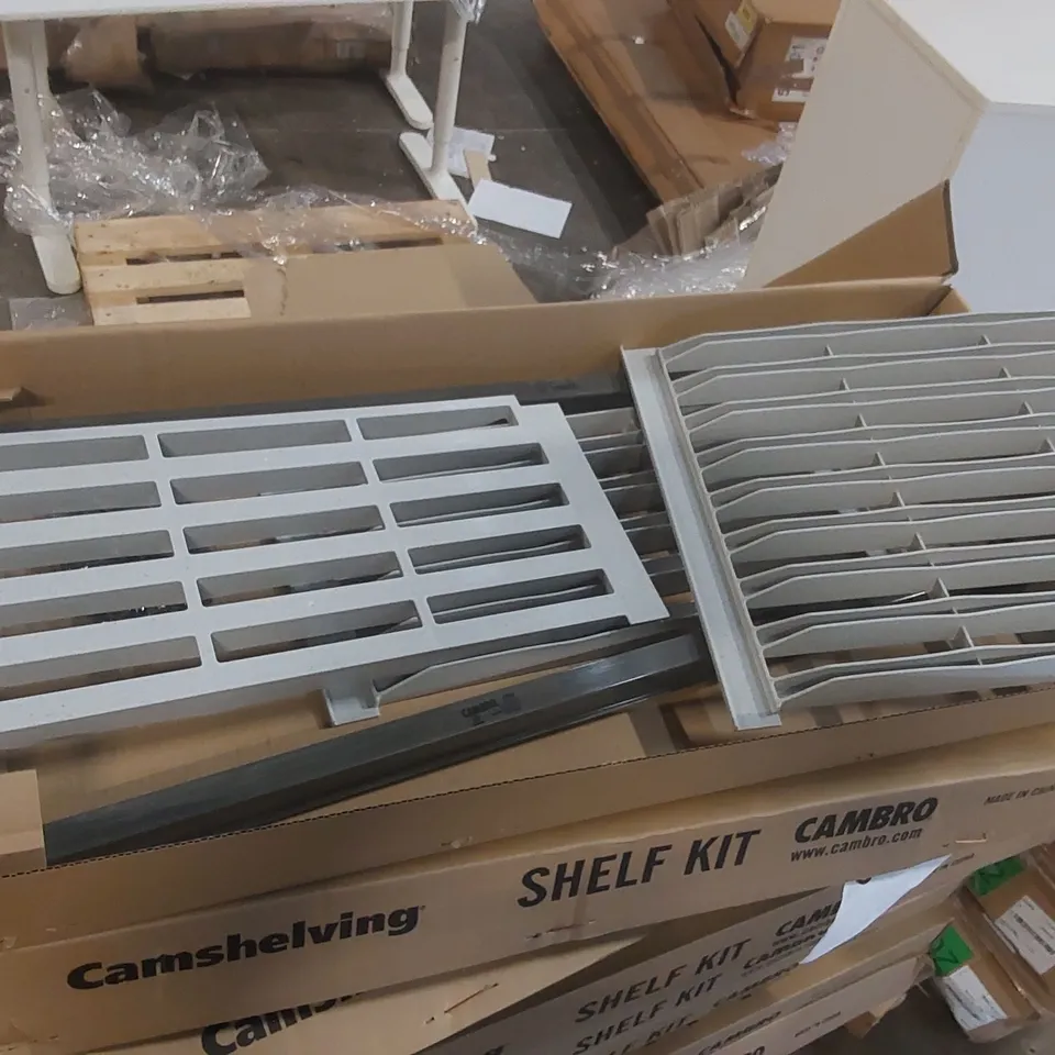 PALLET CONTAINING APPROXIMATELY 14X CAMSHELVING SHELF EXTENSION KITS