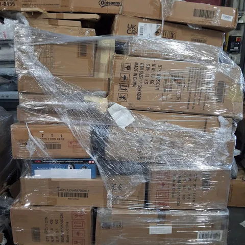 PALLET OF ASSORTED ITEMS TO INCLUDE GLARRY ELECTRIC KEYBOARD, OTBL CORDLESS ANGLE GRINDER AND HARD SHELLED LUGGAGE CASE