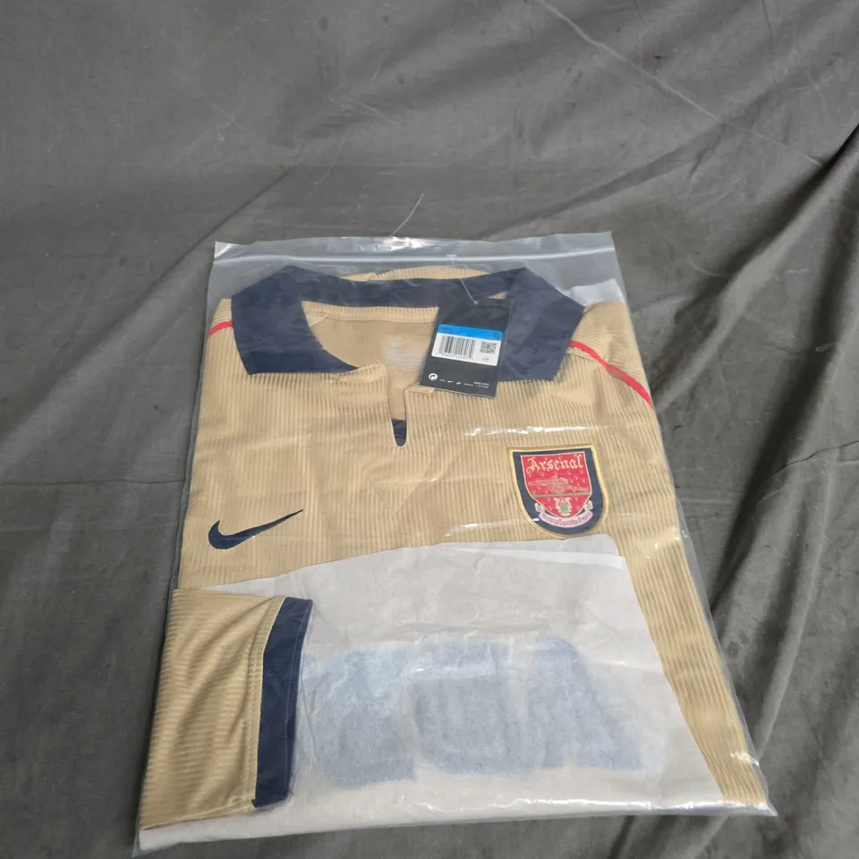 RETRO ARSENAL FC AWAY JERSEY -FOOTBALL SHIRT – GOLD/BEIGE (BAGGED- SIZE M