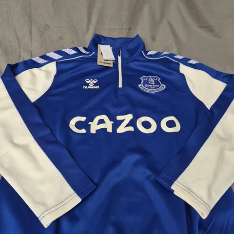 EVERTON FC 1/4 ZIP SWEAT - SIZE SMALL