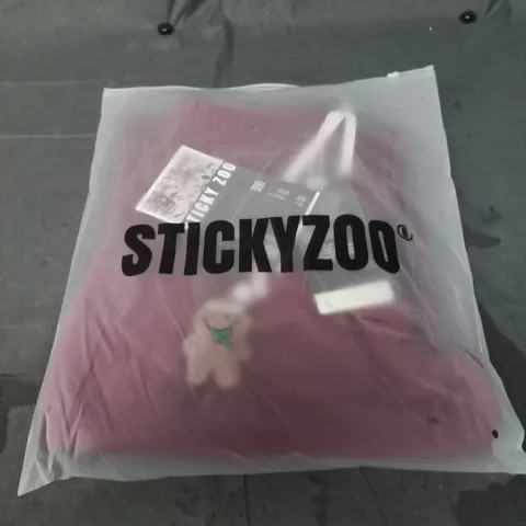 STICKYZOO RED CUFFED JOGGERS SIZE L