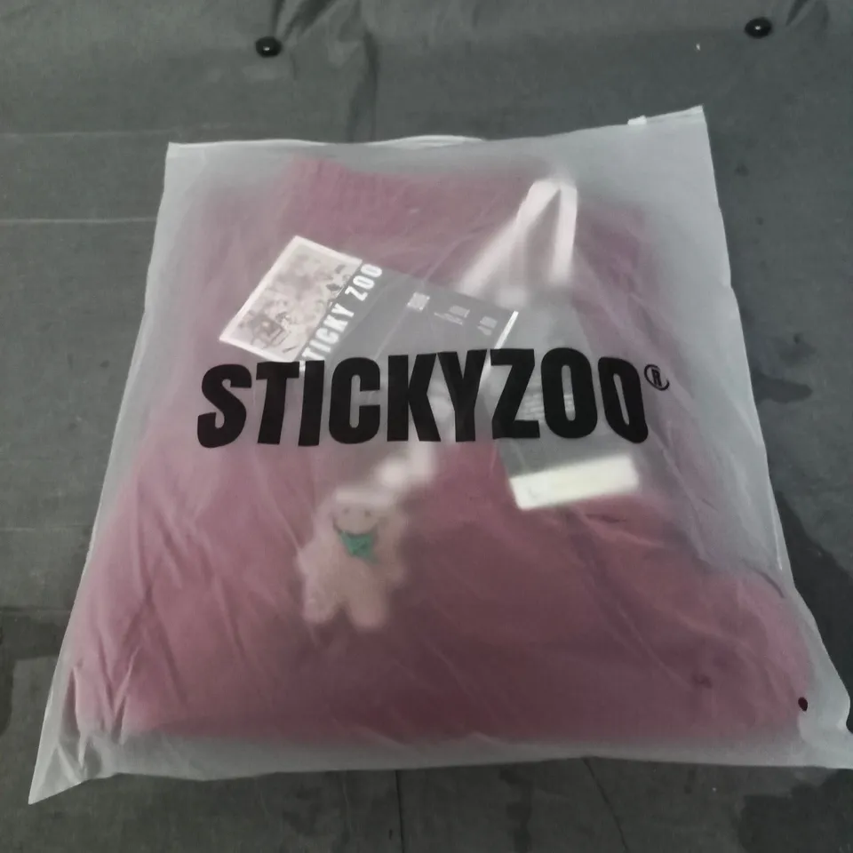 STICKYZOO RED CUFFED JOGGERS SIZE L