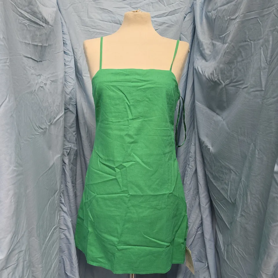NOBODY'S CHILD PALMA MINI DRESS IN GREEN SIZE UK 10