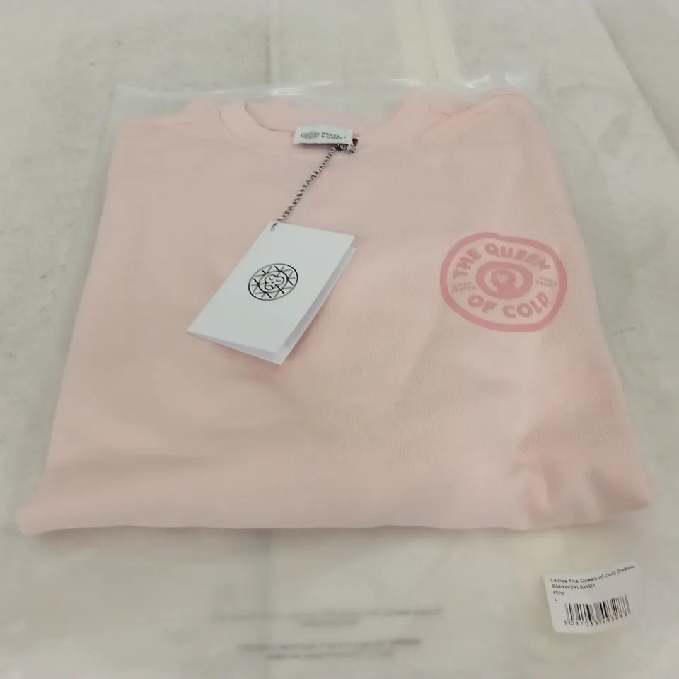 BOX OF APPROXIMATELY 17 X BRAND NEW BRASS MONKEY LADIES THE QUEEN OF THE COLD SWEATS - PINK // SIZE: L