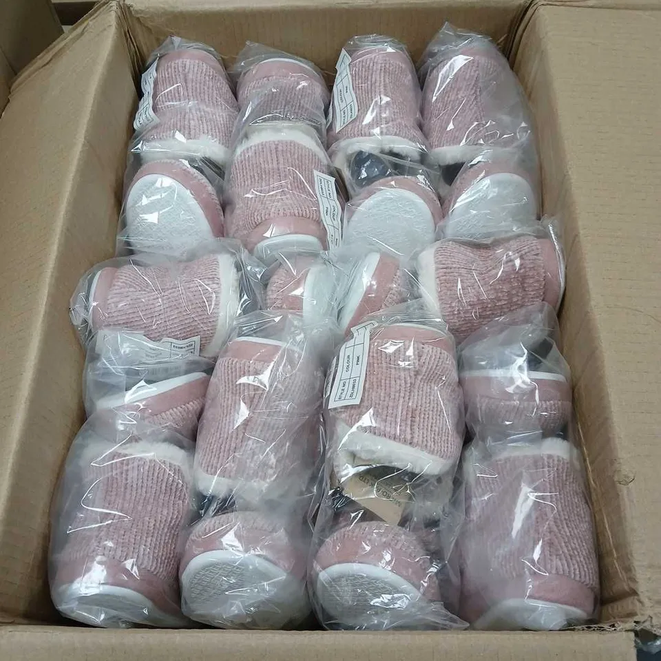 10 BAGGED DUNLOP FLUFFY PINK SLIPPERS - 4/37