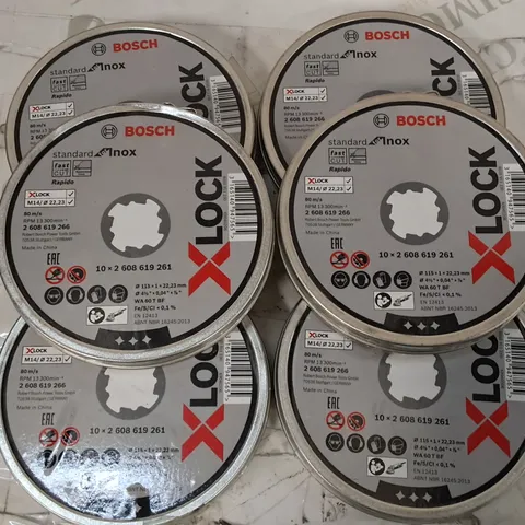 LOT OF 6 BOSCH X-LOCK CIRCULAR BLADES - 10 X 2 608 619 261