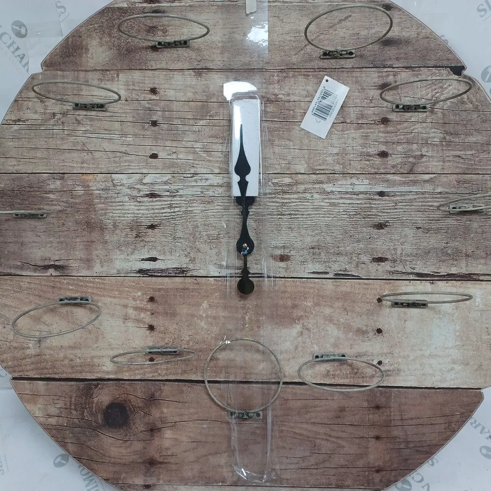 BESP OAK 81CM FLOWER POT CLOCK - BROWN (FLOWER POT NOT INCLUDED)