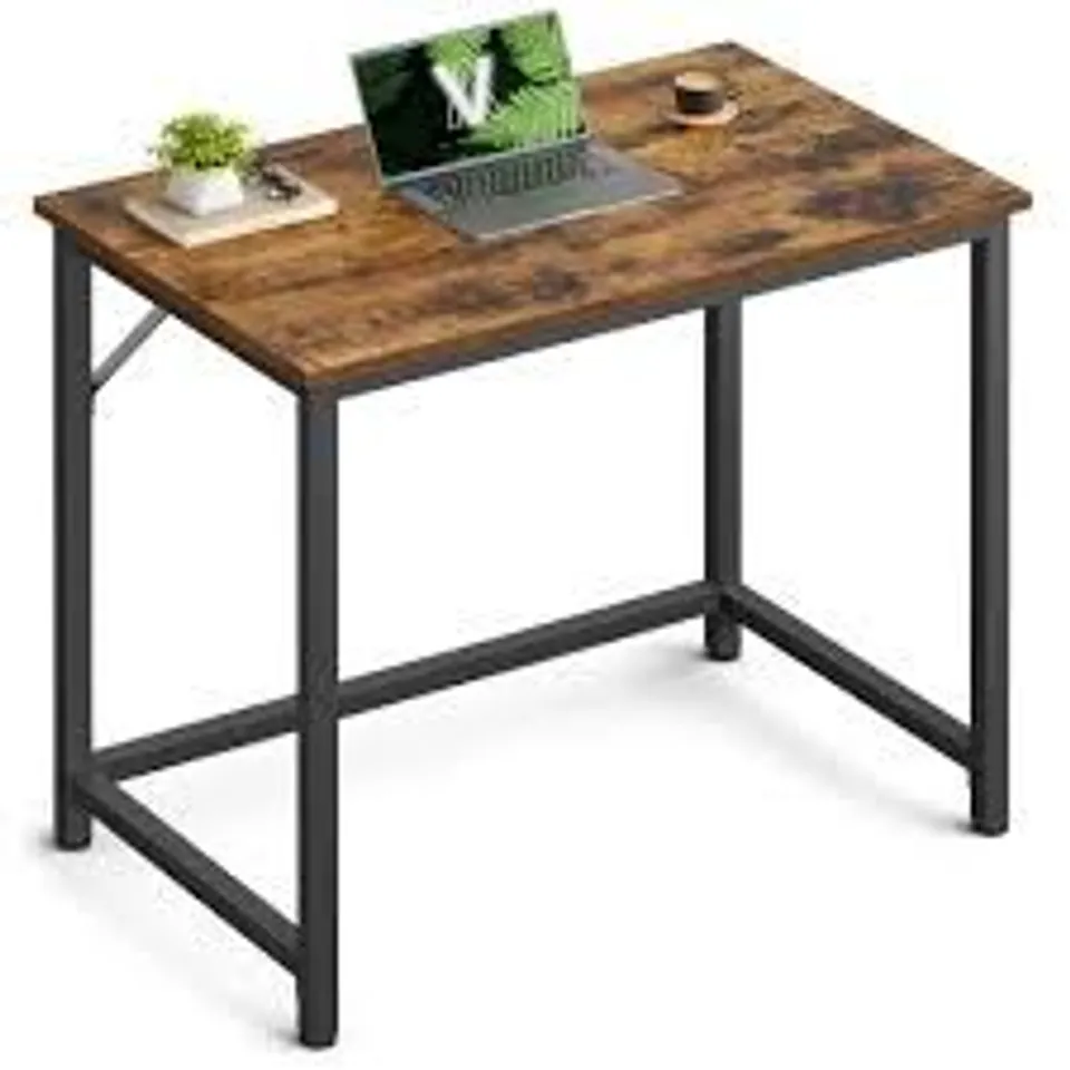 BOXED VASAGLE DESK TABLE 80 X 50 X 75 CM FOR LIVING ROOM - RUSTIC BROWN/BLACK