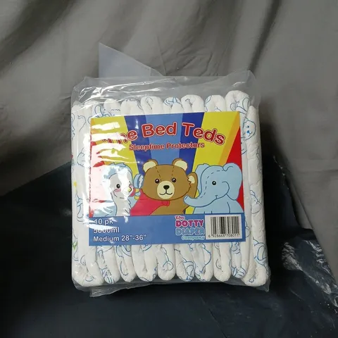 THE BED TEDS SLEEP TIME PROTECTORS β 10 PACK, MEDIUM (28β36\")