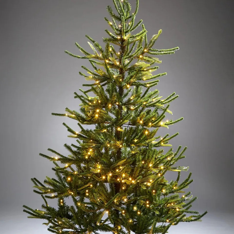 BOXED 7FT FRASER FIR UPSWEPT PRE-LIT MIXED TIPS CHRISTMAS TREE - COLLECTION ONLY RRP £209.99