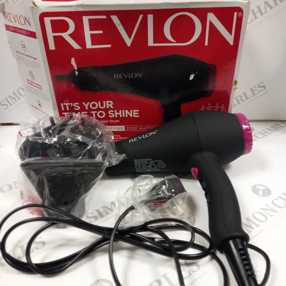 BOXED REVLON SMOOTH BRILLIANCE HAIR DRYER 
