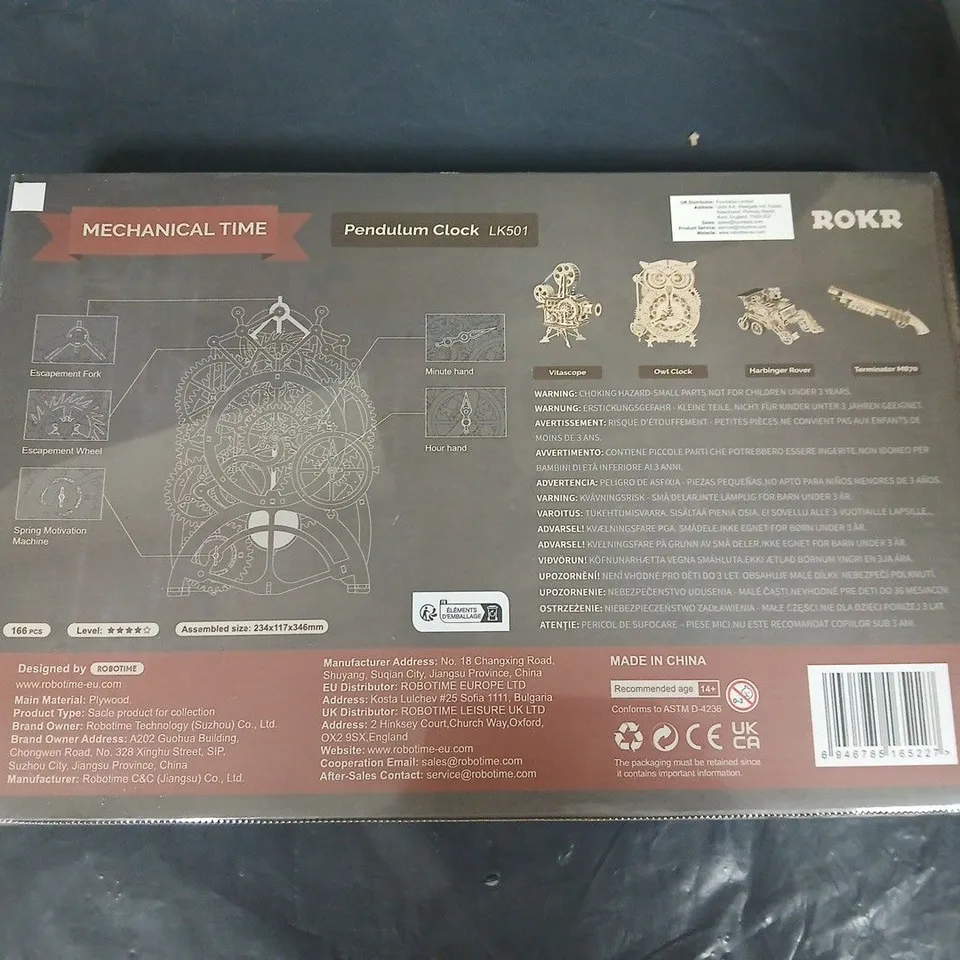 ROKR PENDULUM CLOCK LK501  MECHANICAL GEAR MODEL KIT (166 PCS)