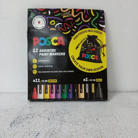 POSCA 12 ASSORTED PAINT MARKERS