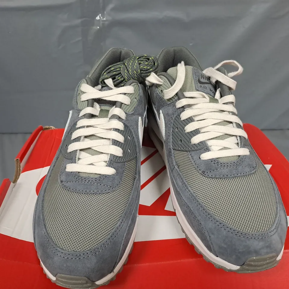 BOXED PAIR OF NIKE AIR MAX 90PRM IN GREY MULTI - UK 9