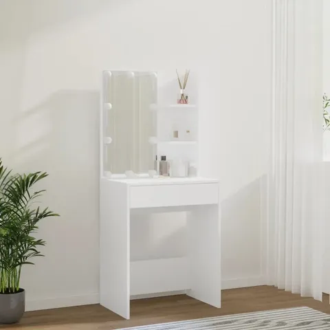 BOXED JOSLYNE DRESSING TABLE WITH MIRROR - WHITE (1 BOX)