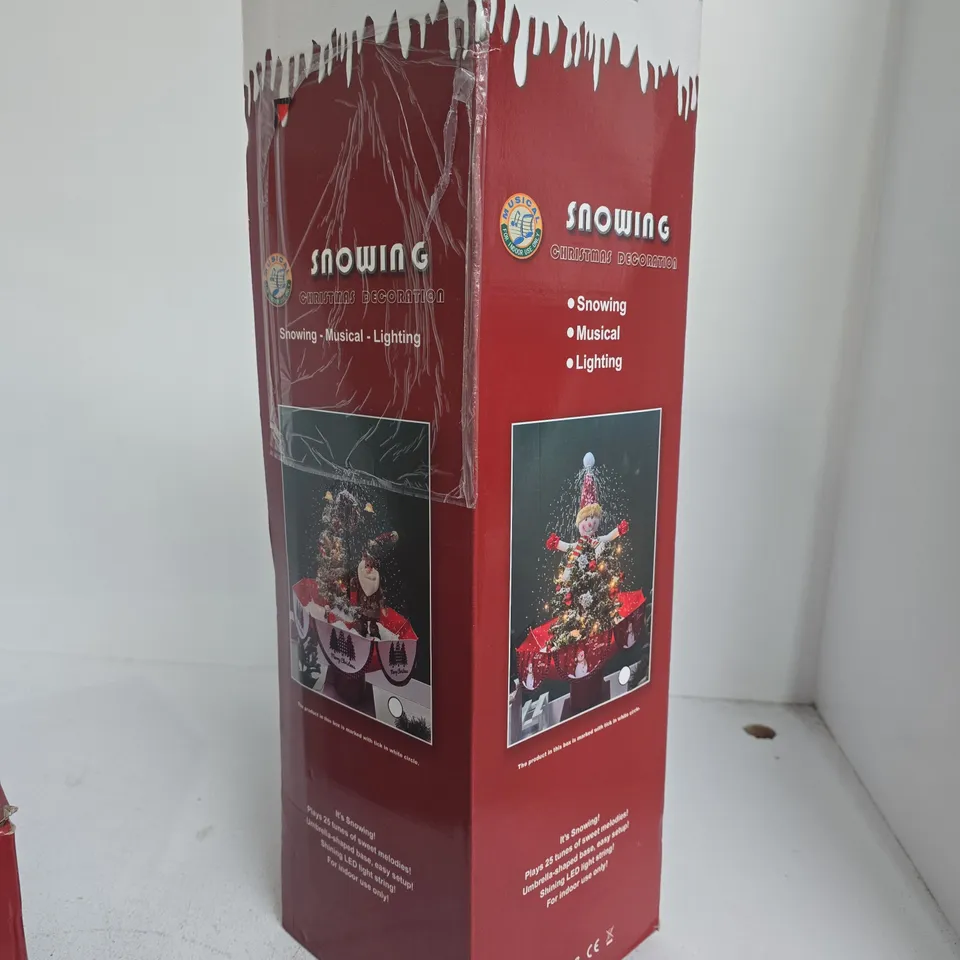 SNOWING CHRISTMAS DECORATION – MUSICAL, LIGHTING (BOXED) – BOXED
