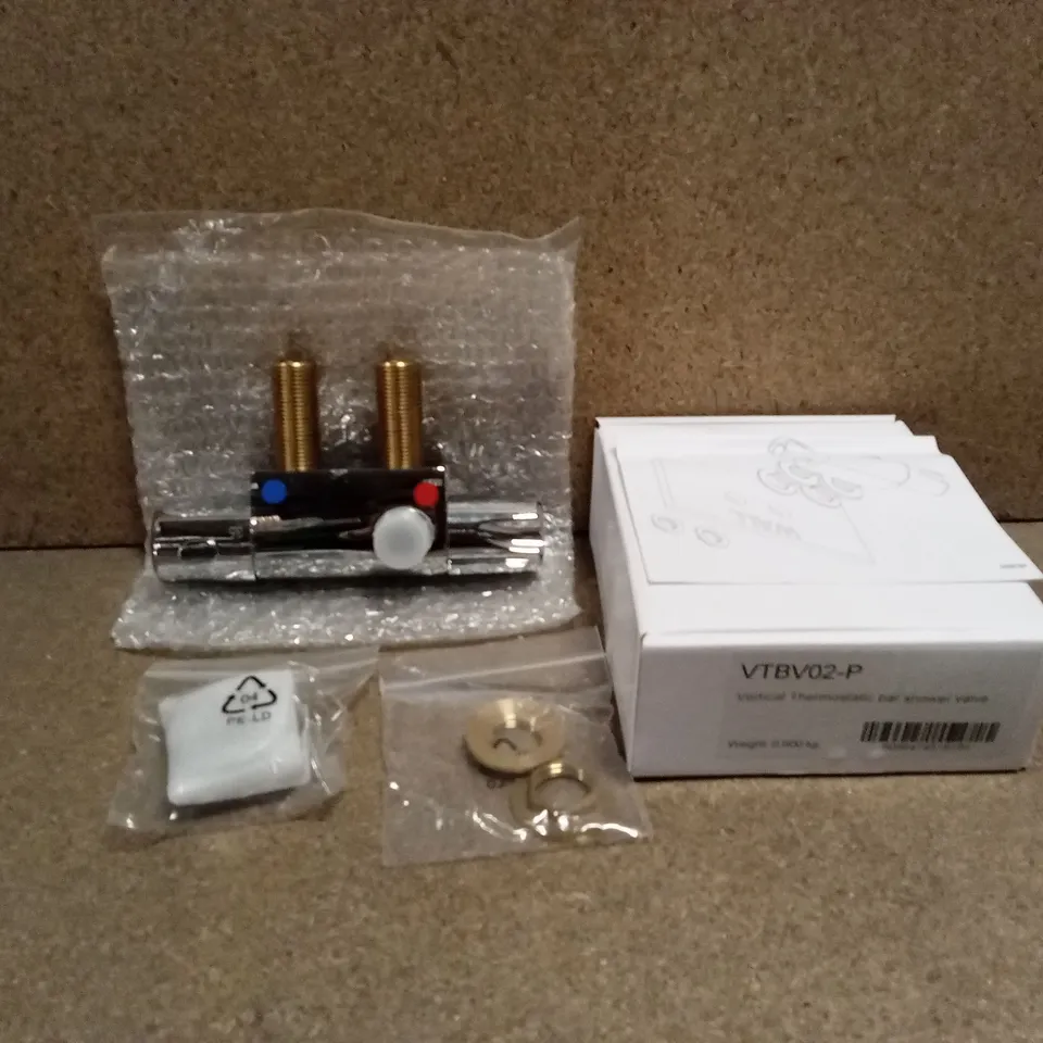 BOXED BLEU VERTICAL THERMOSTATIC BAR SHOWER VALVE - VTBV02-P