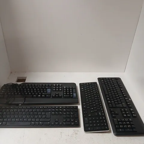 BOX OF APPROXIMATELY 20 ASSORTED KEYBOARDS INCLUDING DELL, LENOVO KU-0225 AND DELL KM714