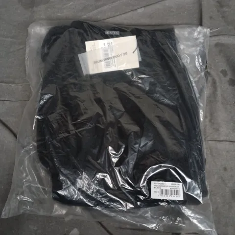 BAGGED KAIA LOGO WIDE-LEG JOGGERS - BLACK - UK SIZE 12