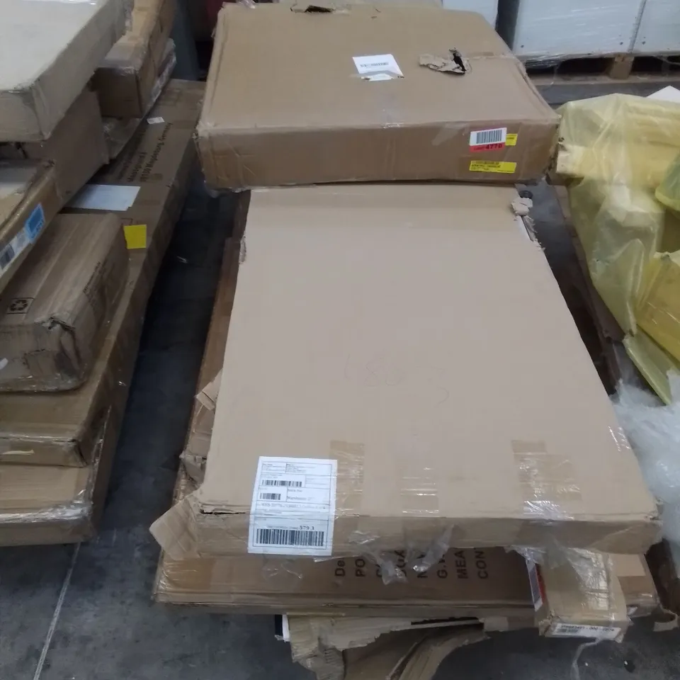 PALLET TO CONTAIN AN ASSORTMENT OF DESIGNER FURNITURE PARTS. 