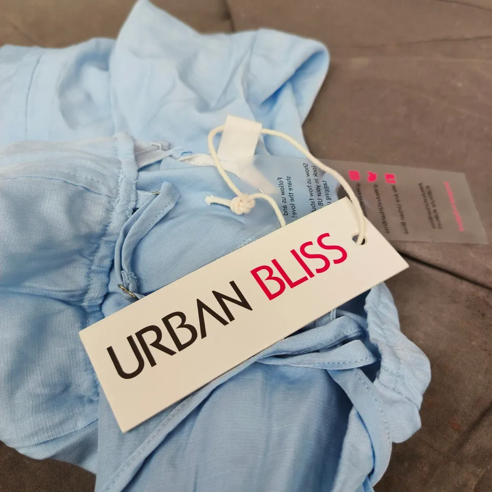 BOX OF APPROXIMATELY 50 URBAN BLISS LIGHT BLUE SLIP DRESS, SPAGHETTI STRAPS – WOMEN’S - SIZES 8 / 12 / 14 / 16 