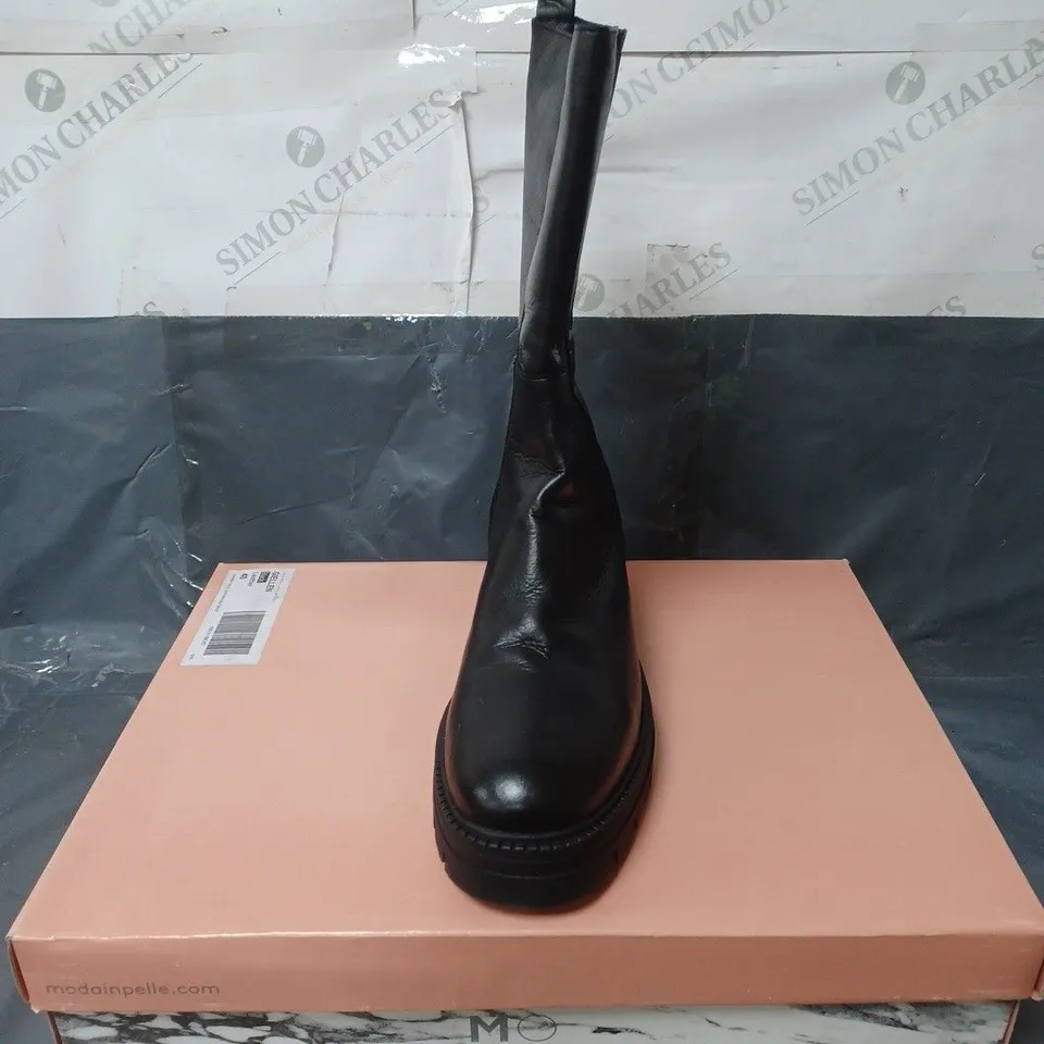 MODA IN PELLE LEATHER BOOTS BLACK SIZE EU 40