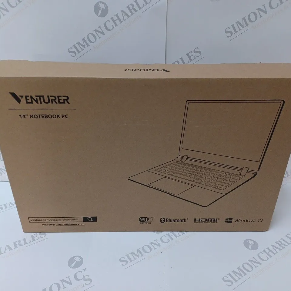 BRAND NEW BOXED VENTURER EUROPA 14 PLUS 14" NOTEBOOK PC - MATT BLACK 