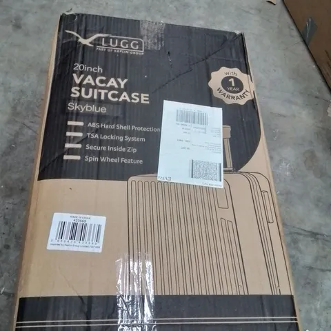 BOXED LUGG 20INCH VACAY SUITCASE SKYBLUE