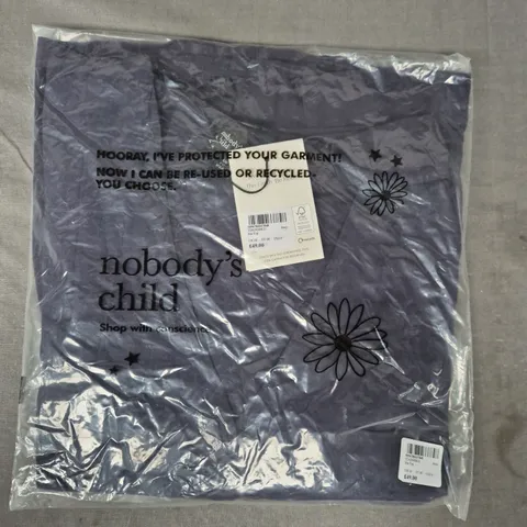 NOBODY'S CHILD RIA TOP IN NAVY SIZE UK 10