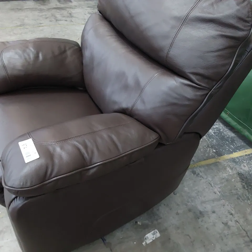 QUALITY BRITISH DESIGNER G PLAN HENLEY EASY CHAIR CAPRI CHOCOLATE LEATHER 