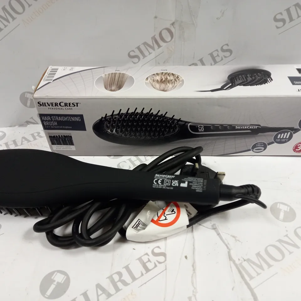 BOXED SILVER CREST HAIR STRAIGHTENING BRUSH 