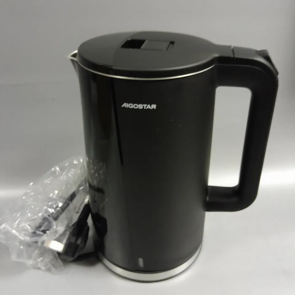 BOXED AIGOSTAR ELECTRIC KETTLE IN BLACK