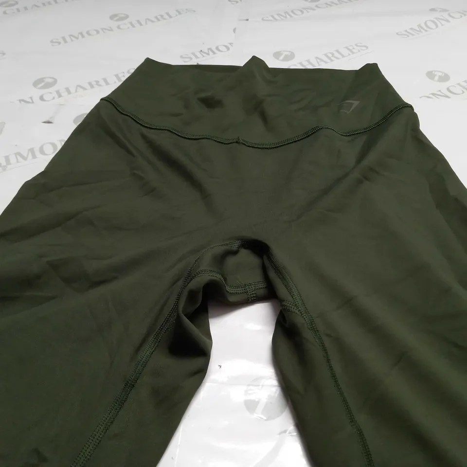 GYMSHARK LEGGING JOGGERS IN DARK GREEN - SMALL