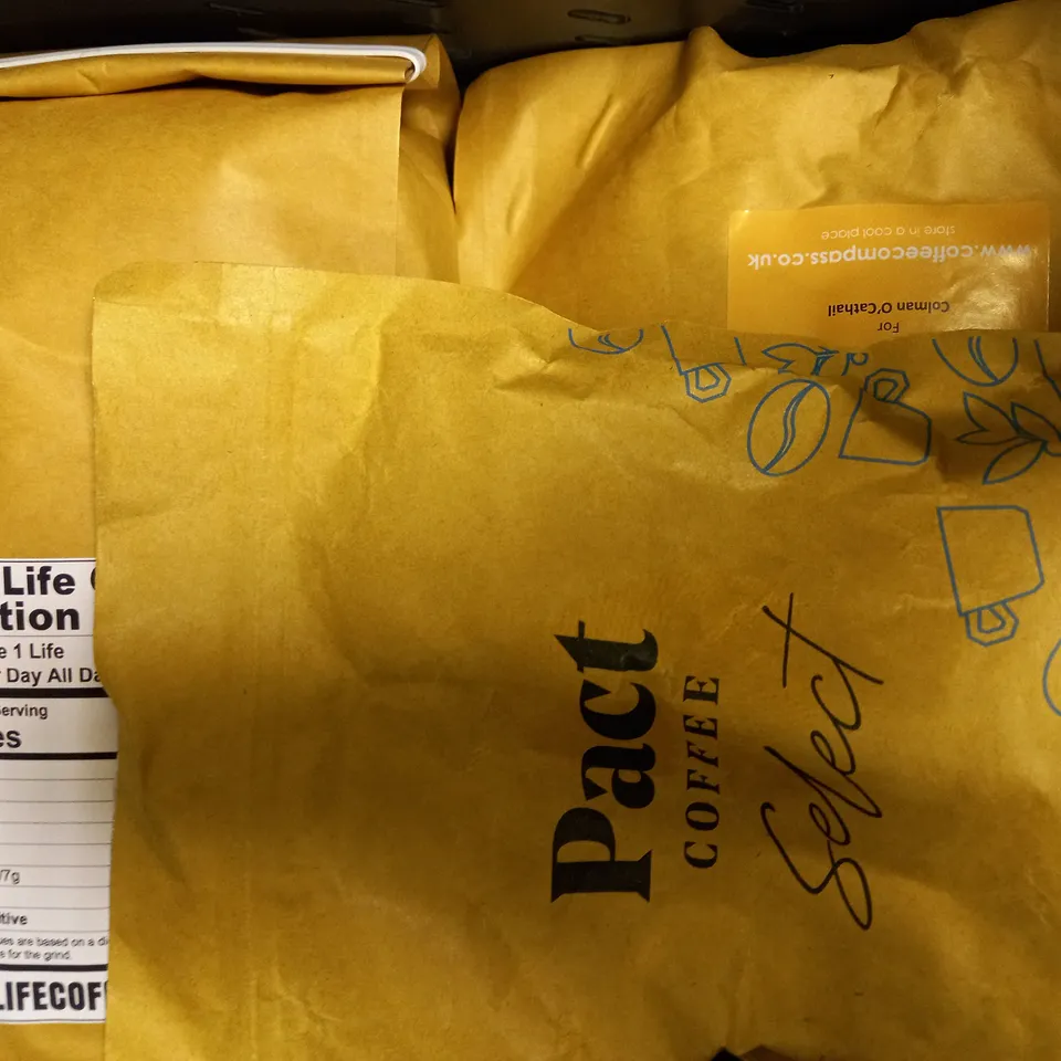 LOT OF 7 PACKS OF COFFEE BEANS