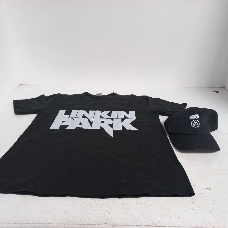 LINKIN PARK MEDIUM BLACK T SHIRT + CAP
