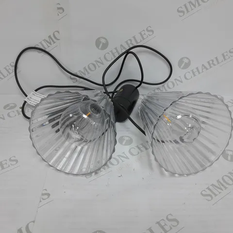 BUNDLEBERRY BY AMANDA HOLDEN SET OF 2 INDOOR OUTDOOR LIGHTS WITH FLUTED SHADE