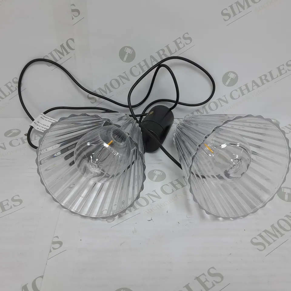 BUNDLEBERRY BY AMANDA HOLDEN SET OF 2 INDOOR OUTDOOR LIGHTS WITH FLUTED SHADE