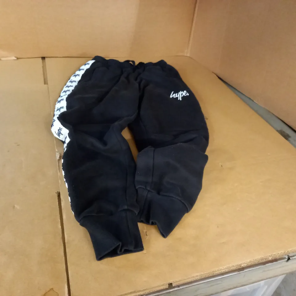PAIR OF HYPE BLACK COTTON JOGGERS - SIZE 13 YEARS