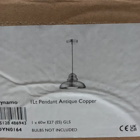 DYNAMO ANTIQUE COPPER CEILING LAMP X1