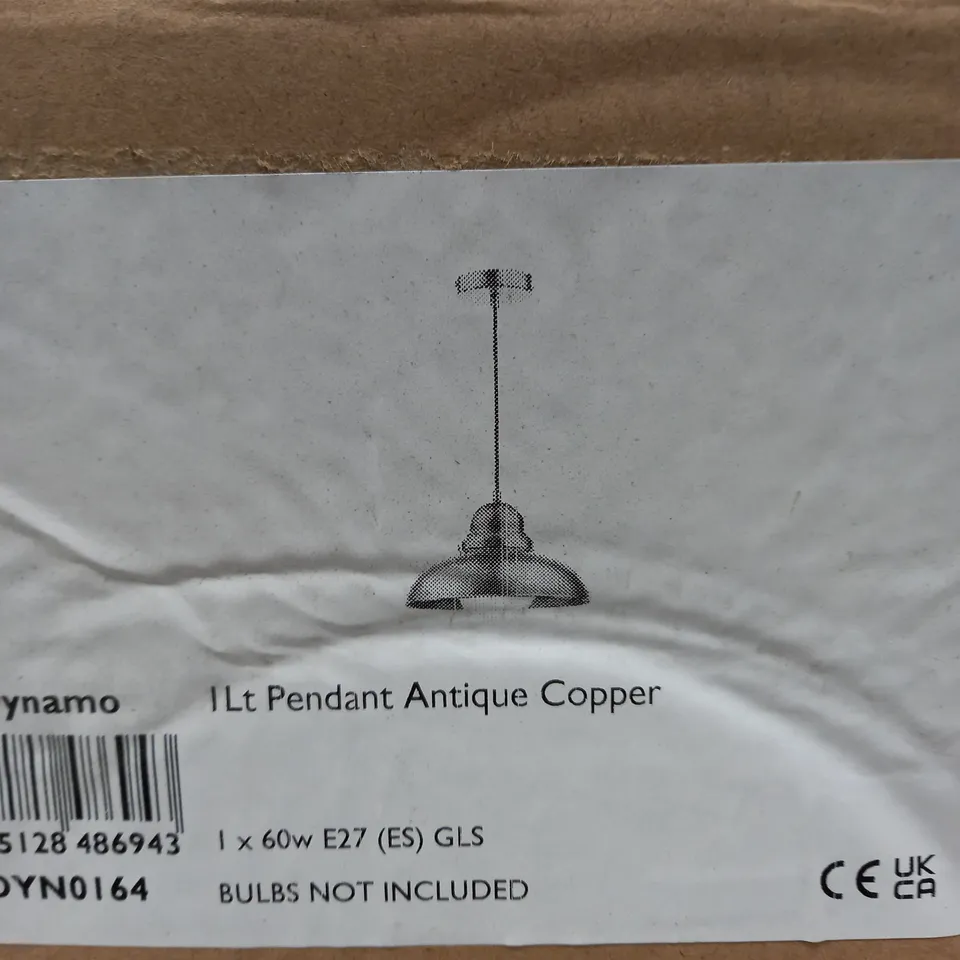 DYNAMO ANTIQUE COPPER CEILING LAMP X1