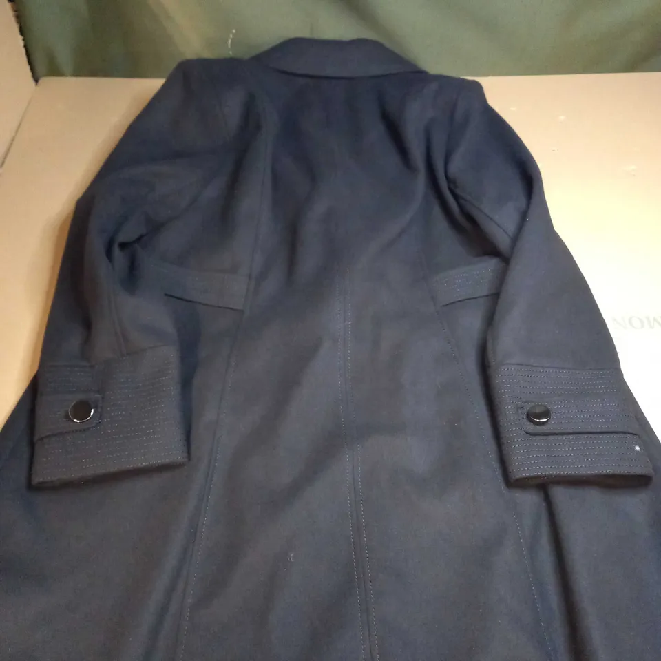 EVANS BUTTON UP COAT IN BLACK - SIZE UNSPECIFIED