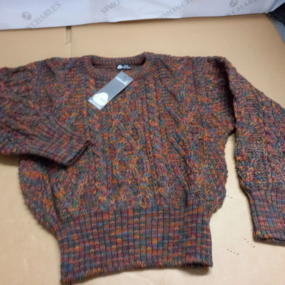 LOT OF 14 AS NEW PURE NEW WOOL KNITTED JUMPERS - SIZE UNSPECIFED
