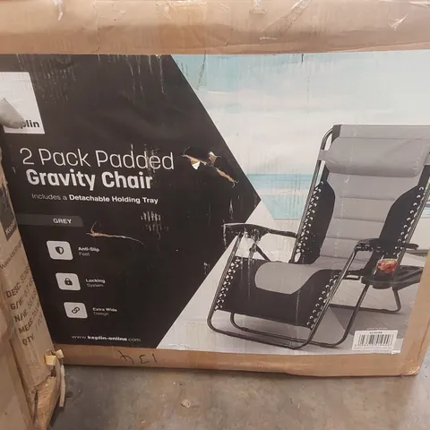 BOXED KEPLIN 2 PACK OF PADDED GRAVITY CHAIRS