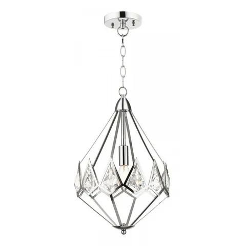 BOXED MAGNALUX PARAGON CRYSTAL DIAMOND PENDANT 1 LIGHT SILVER 500-1500CM