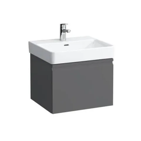 BOXED LAUFEN PRO S VANITY UNIT BASE, 1 PULL-OUT COMPARTMENT GRAPHITE